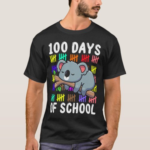 Koala Australia Animal Student Gift 100 Days Of Sc T_Shirt