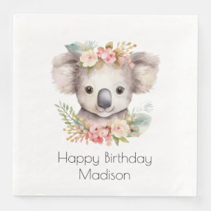 Koala Australia Personalized  Paper Dinner Napkins
