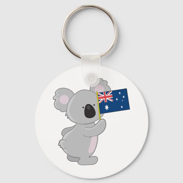 Koala Australian Flag Keychain (Front)