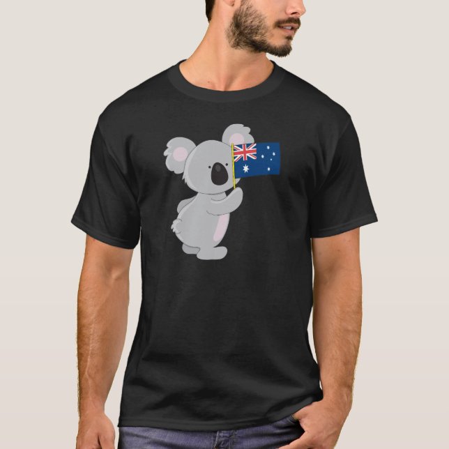 Koala Australian Flag T-Shirt (Front)