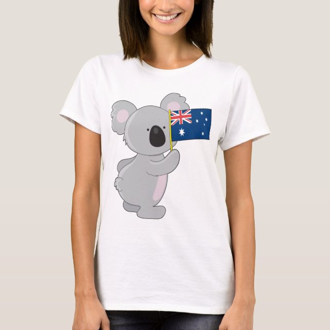 Koala Australian Flag T-Shirt (Front)