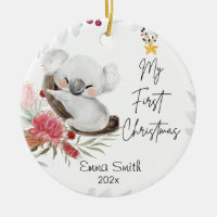 Koala Baby’s First Christmas Personalized Ornament