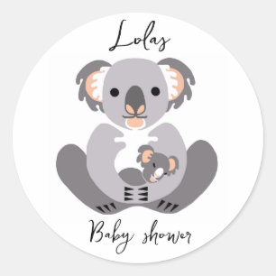KOALA - Baby Shower - Animal -personalized Classic Round Sticker