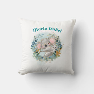 Koala Baby Shower Decorative Cojin Throw Pillow