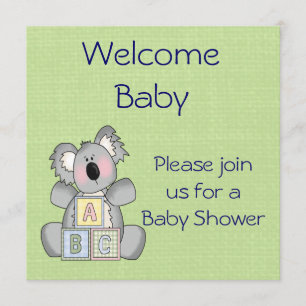 Koala Baby Shower Invitation