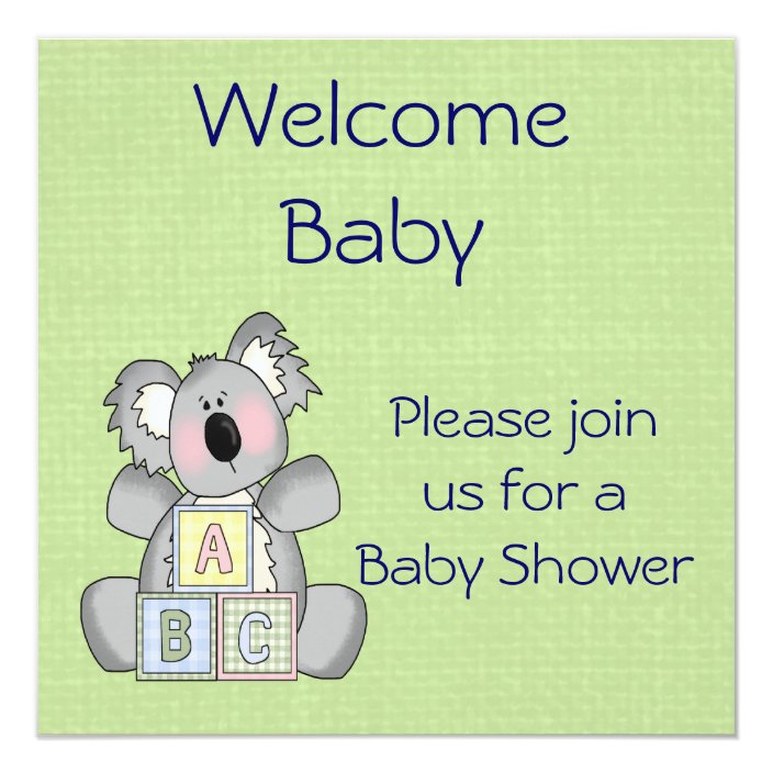 Koala Baby Shower Invitation Zazzle Com Koala Baby Shower Invitation Zazzle Com