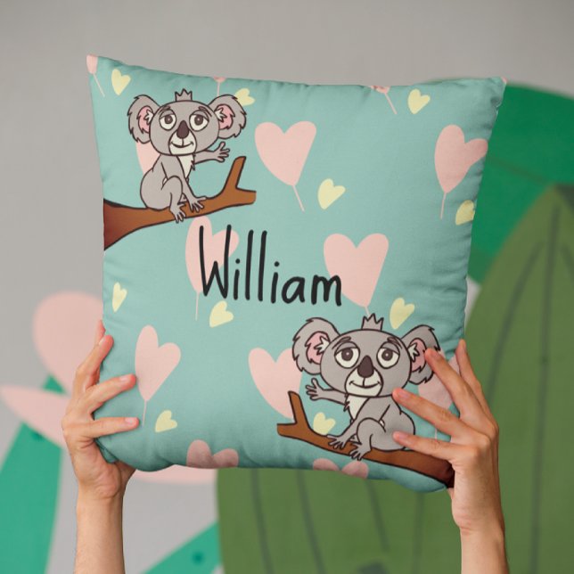 Koala Baby Throw Pillow (Creator Uploaded)