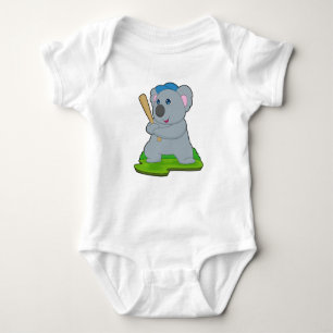 Koala Baseball Baseball bat Baby Bodysuit