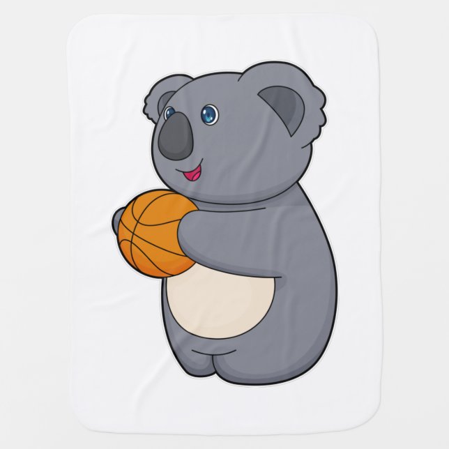 Koala Basketball player Basketball Baby Blanket (Front)
