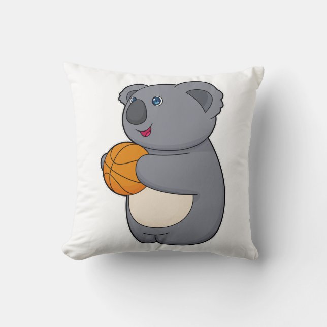 Koala Basketball player Basketball Throw Pillow (Front)