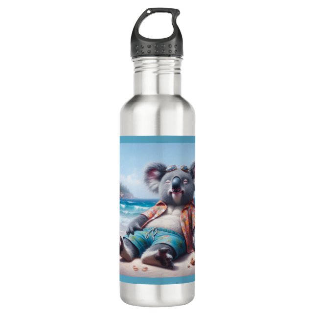 Koala Beach Stainless Steel Water Bottle (Front)
