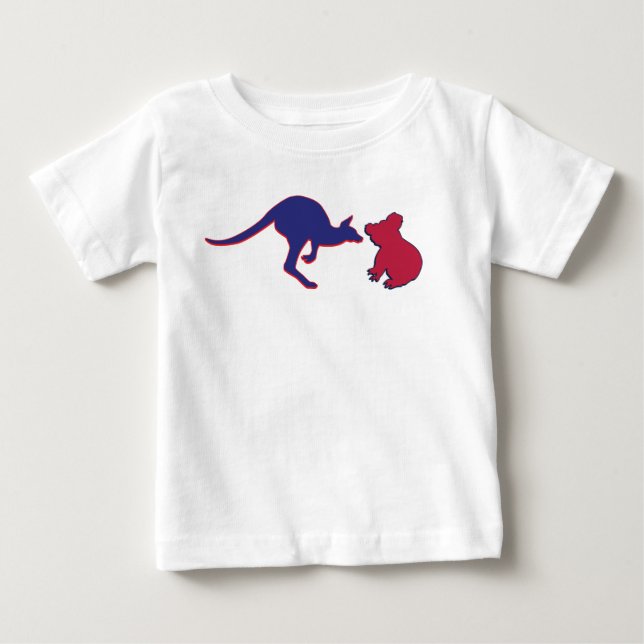 Koala Bear and Kangaroo Baby T-Shirt (Front)