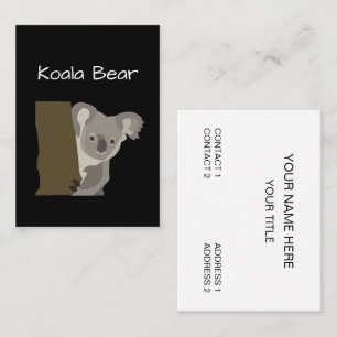 Koala Bear Animal Wildlife Business Card