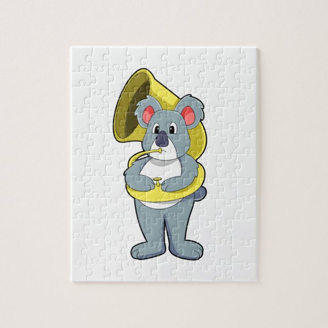 Koala bear at Music with Saxophone.PNG Jigsaw Puzzle (Vertical)