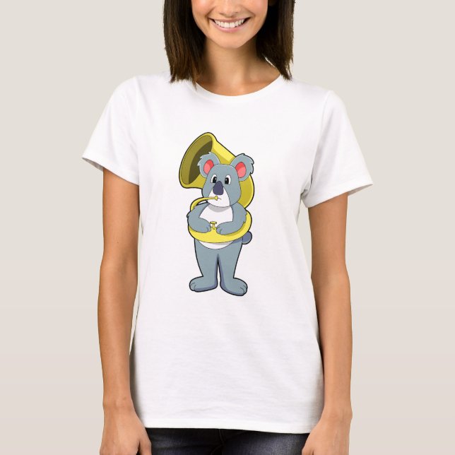 Koala bear at Music with Saxophone.PNG T-Shirt (Front)