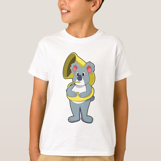 Koala bear at Music with Saxophone.PNG T-Shirt (Front)