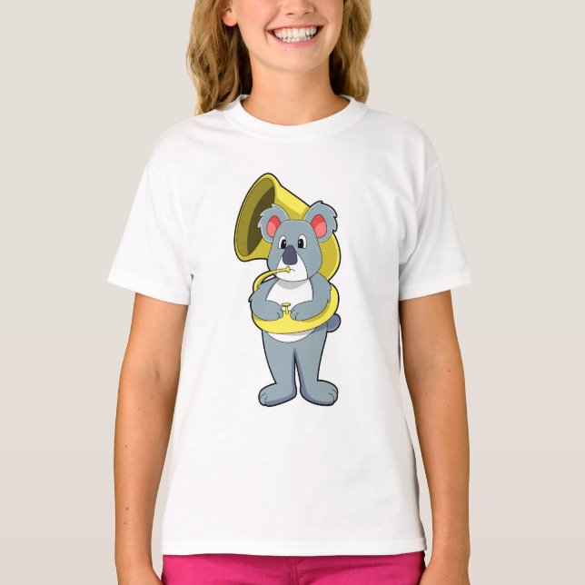 Koala bear at Music with Saxophone.PNG T-Shirt (Front)