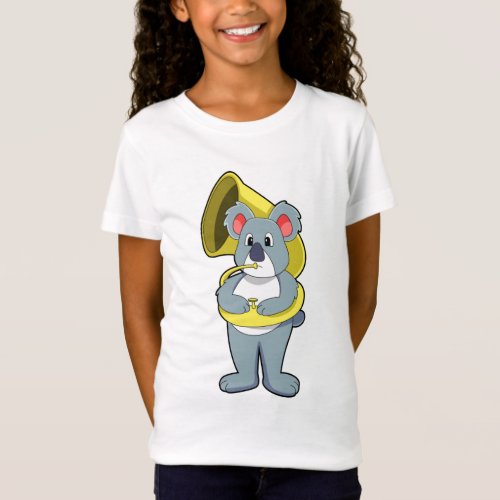 Koala bear at Music with SaxophonePNG T_Shirt