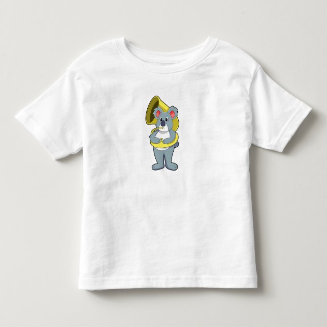 Koala bear at Music with Saxophone.PNG Toddler T-shirt (Front)