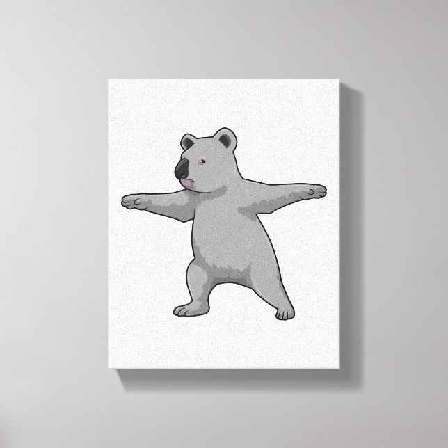 Koala bear at Yoga Fitness Canvas Print (Front)