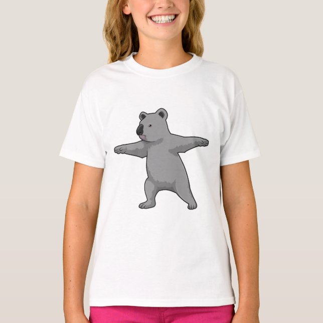 Koala bear at Yoga Fitness T-Shirt (Front)