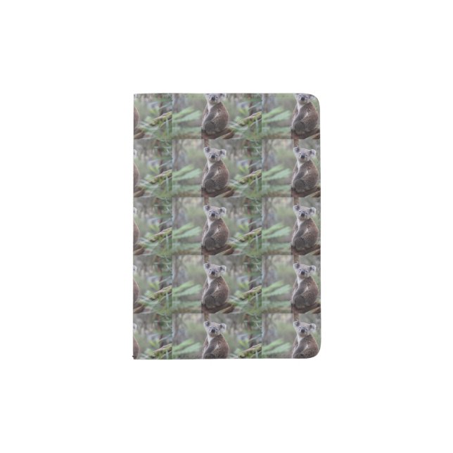koala bear Aussie outback bush tree forest climb Passport Holder (Front)