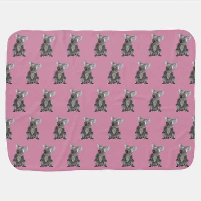 Koala Bear Baby Blanket (Horizontal)