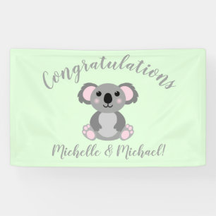 Koala Bear Baby Shower Banner