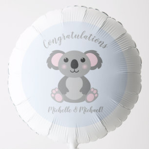 Koala Bear Baby Shower Blue Boy Balloon
