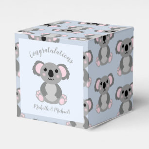 Koala Bear Baby Shower Blue Favor Boxes