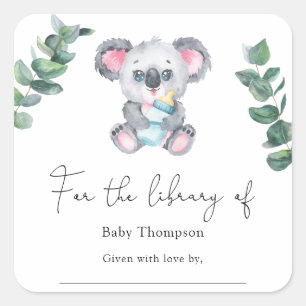 Koala Bear - Baby Shower bookplate