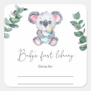 Koala Bear - Baby Shower bookplate
