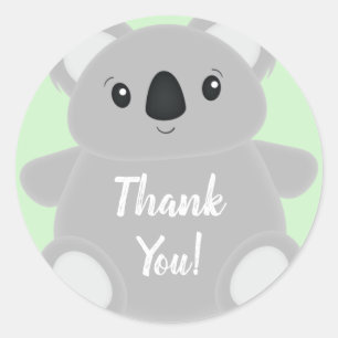 Koala Bear Baby Shower Classic Round Sticker