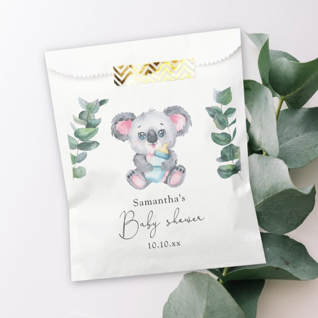 Koala Bear Baby Shower Favor Bag (Creator Uploaded)