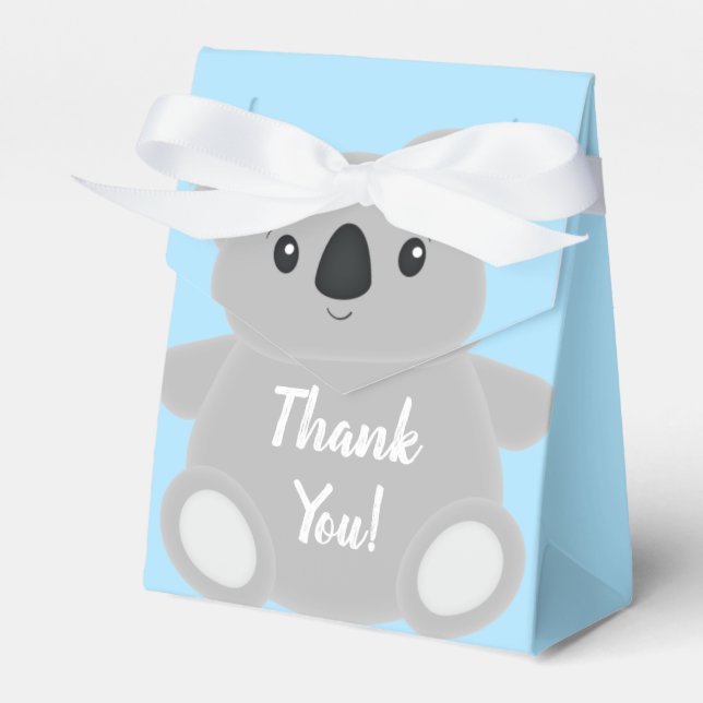 Koala Bear Baby Shower Favor Boxes (Front Side)