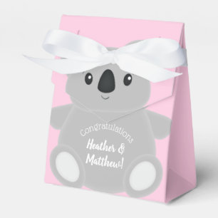 Koala Bear Baby Shower Girl Favor Boxes