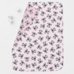 Koala Bear Baby Shower Pink Girl Blanket