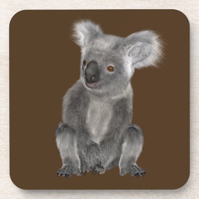 Koala Bear Beverage Coaster (Front)