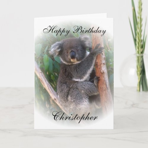 Koala Bear Birthday Card