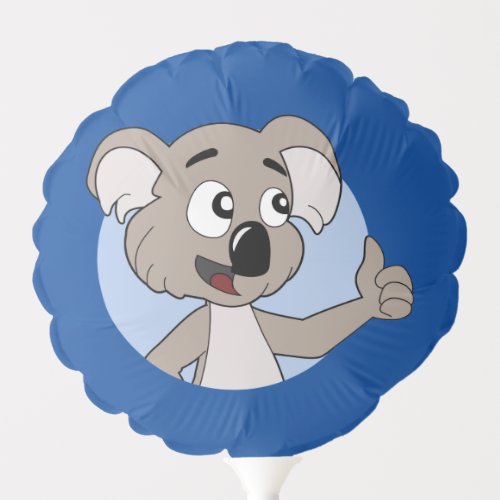 Koala bear cartoon balloon