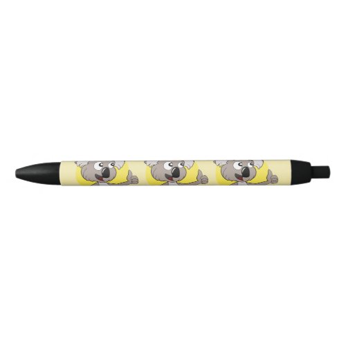 Koala bear cartoon black ink pen