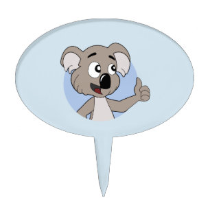 Koala bear cartoon cake topper