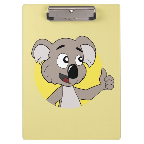 Koala bear cartoon clipboard