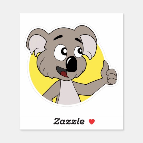 Koala bear cartoon Custom_Cut Vinyl Sticker