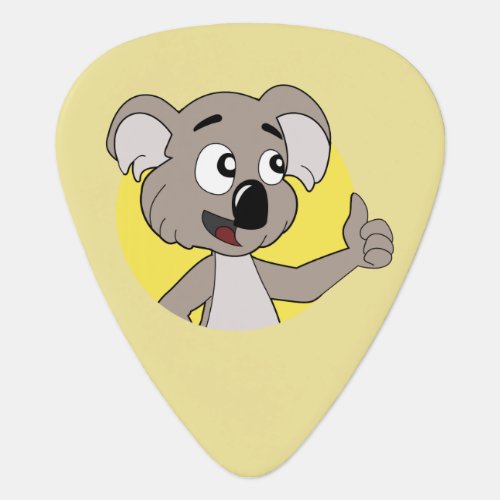 Koala bear cartoon guitar pick