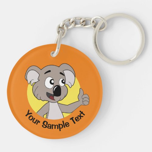 Koala bear cartoon keychain