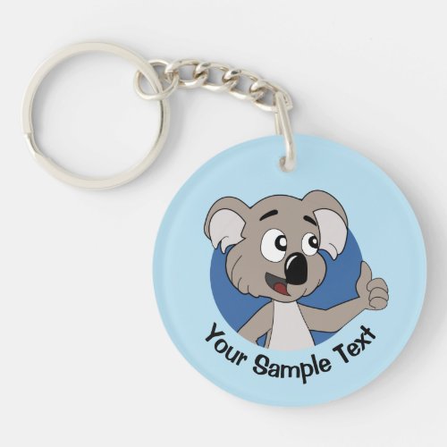 Koala bear cartoon keychain