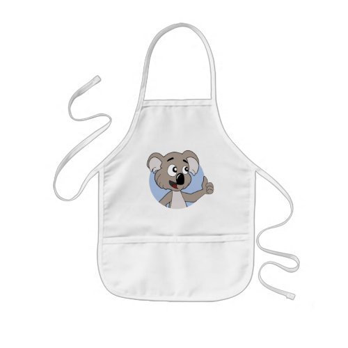 Koala bear cartoon kids apron