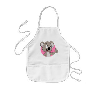 Koala bear cartoon kids' apron