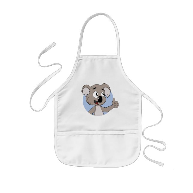 Koala bear cartoon kids' apron (Front)